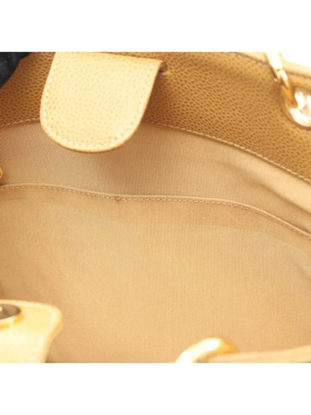 ★SOLD★ Chanel Tote Bag Quilted Petite Shopping PST Beige Leather Chain - Picture 9 of 9